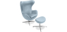 Buy Brave Chair with Ottoman - Faux Leather Pastel blue 13658 - in the EU