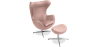 Buy Brave Chair with Ottoman - Faux Leather Pastel pink 13658 in the Europe