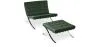 Designer Armchair with Footrest - Upholstered in Faux Leather - Town image 9