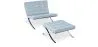Designer Armchair with Footrest - Upholstered in Faux Leather - Town image 9