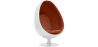 Buy Egg-shaped designer armchair - Faux leather upholstery - Eny Brown 13193 in the Europe