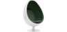 Buy Egg-shaped designer armchair - Faux leather upholstery - Eny Green 13193 Home delivery