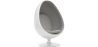 Buy Egg-shaped designer armchair - Faux leather upholstery - Eny Grey 13193 with a guarantee