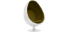 Buy Egg-shaped designer armchair - Faux leather upholstery - Eny Olive 13193 - in the EU