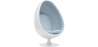 Buy Egg-shaped designer armchair - Faux leather upholstery - Eny Pastel blue 13193 - prices