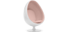 Buy Egg-shaped designer armchair - Faux leather upholstery - Eny Pastel pink 13193 at Privatefloor