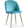 Dining Chair - Velvet Upholstered - Scandinavian Style - Evelyne image 9