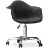 Buy Swivel Velvet Upholstered Office Chair with Wheels - Grev Black 60479