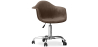 Buy Office Chair with Armrests - Swivel Desk Chair with Castors - Grev Chocolate 60479 at Privatefloor