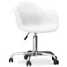 Buy Swivel Velvet Upholstered Office Chair with Wheels - Grev White 60479