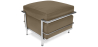 Buy  Square Footrest - Upholstered in Faux Leather - Kart Taupe 13418 Home delivery