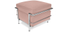 Buy  Square Footrest - Upholstered in Faux Leather - Kart Pastel pink 13418 - prices