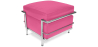 Buy  Square Footrest - Upholstered in Faux Leather - Kart Pink 13418 at Privatefloor