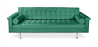 Buy Design Sofa Objective (3 seats) - Faux Leather Turquoise 13259 at Privatefloor