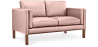 Buy Polyurethane Leather Upholstered Sofa - 2 Seater - Mordecai Pastel pink 13921 - in the EU