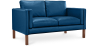 Buy Polyurethane Leather Upholstered Sofa - 2 Seater - Mordecai Dark blue 13921 with a guarantee