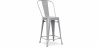 Buy Stylix square bar stool with backrest - 60cm Light grey 58410 in the Europe