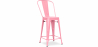 Buy Stylix square bar stool with backrest - 60cm Pink 58410 Home delivery