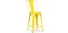 Bar Stool with Backrest - Industrial Design - 60cm - Stylix image 9