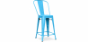 Buy Stylix square bar stool with backrest - 60cm Turquoise 58410 - in the EU