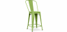 Buy Stylix square bar stool with backrest - 60cm Light green 58410 - prices