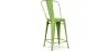 Bar Stool with Backrest - Industrial Design - 60cm - Stylix image 9
