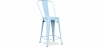 Buy Stylix square bar stool with backrest - 60cm Light blue 58410 in the Europe