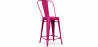 Buy Stylix square bar stool with backrest - 60cm Fuchsia 58410 at Privatefloor
