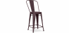Buy Stylix square bar stool with backrest - 60cm Bronze 58410 with a guarantee