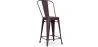 Bar Stool with Backrest - Industrial Design - 60cm - Stylix image 9