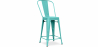 Buy Stylix square bar stool with backrest - 60cm Pastel green 58410 with a guarantee