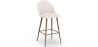 Buy Bar Stool in Scandinavian Design, upholstered in white boucle, Dark Legs - Evelyne White 60482 - in the EU