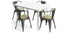 Pack Dining Table and 4 Dining Chairs with Armrests Industrial Design - New Edition - Bistrot Stylix image 9