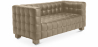 Buy Design Sofa from the Nubus Suite (2 seats) - Faux Leather Taupe 13252 at Privatefloor