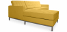 Buy Chaise longue design - Upholstered in Polipiel - Nova Pastel yellow 15184 - in the EU