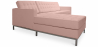 Buy Chaise longue design - Upholstered in Polipiel - Nova Pastel pink 15184 in the Europe