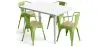 Pack Dining Table and 4 Dining Chairs with Armrests Industrial Design - New Edition - Bistrot Stylix image 9