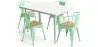 Pack Dining Table and 4 Dining Chairs with Armrests Industrial Design - New Edition - Bistrot Stylix image 9