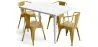 Pack Dining Table and 4 Dining Chairs with Armrests Industrial Design - New Edition - Bistrot Stylix image 9