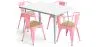 Pack Dining Table and 4 Dining Chairs with Armrests Industrial Design - New Edition - Bistrot Stylix image 9