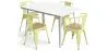 Pack Dining Table and 4 Dining Chairs with Armrests Industrial Design - New Edition - Bistrot Stylix image 9