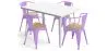 Pack Dining Table and 4 Dining Chairs with Armrests Industrial Design - New Edition - Bistrot Stylix image 9