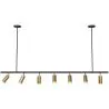 Buy Rail Ceiling Lamp - 7 Adjustable Gold Spotlights - 140CM Gold 60517