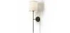 Lamp Wall Light - Black with Fabric Shade - Dena image 9
