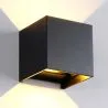 Buy Outdoor Wall Lamp 12W LED Double Sided Lighting - Aluminum Black 60529