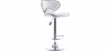 Buy Swivel Chromed Metal Curved Back Bar Stool - Height Adjustable White 49743 - prices