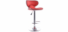 Buy Swivel Chromed Metal Curved Back Bar Stool - Height Adjustable Red 49743 at Privatefloor