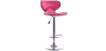 Buy Swivel Chromed Metal Curved Back Bar Stool - Height Adjustable Pink 49743 in the Europe