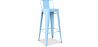 Buy Bar Stool with Backrest - Industrial Design - 76cm - New Edition - Stylix Pastel blue 60325 in the Europe