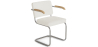 Buy Dining Chair with Armrests - Upholstered in Bouclé Fabric - Henr White 60540 - in the EU